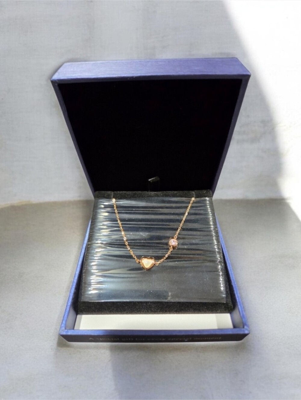 Rose Gold Heart Bracelet Or Anklet 6.5"-8" NIB